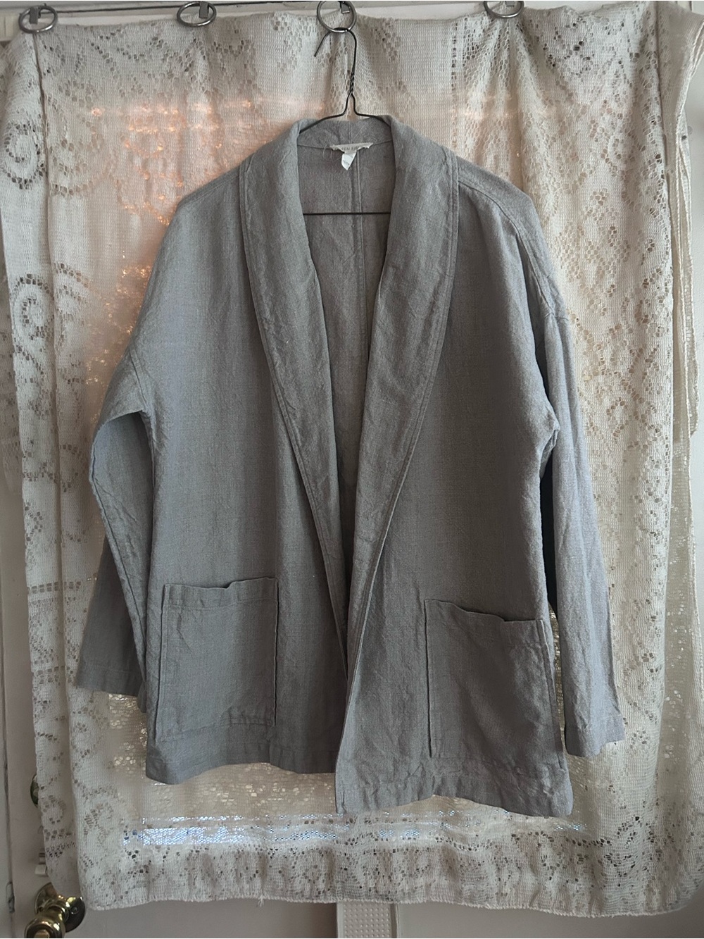 Eileen Fisher Shawl Collar Linen Blazer